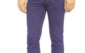 blue checked pants